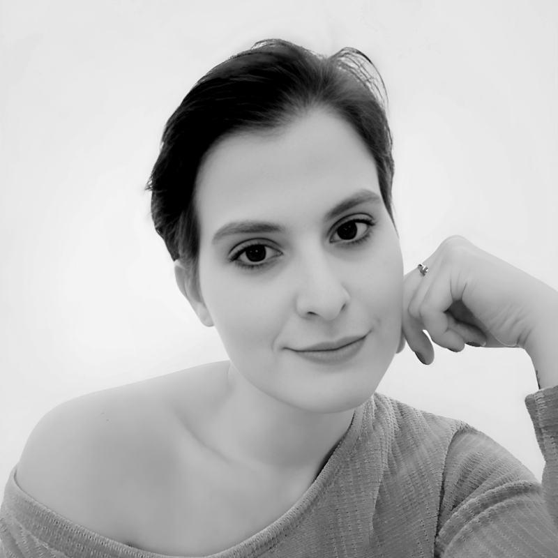 Ritratto in bianco e nero di Yasmine Safi